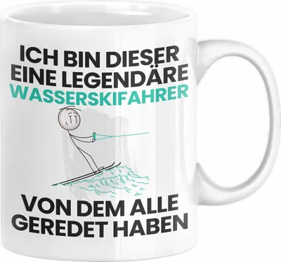 Produktbild von Wasserskifahrer Geschenk Tasse Lustige Geschenkidee Geburtstag für Wasserskifahrer Ich Bin Dieser Legendäre Wasserskifahrer Von Dem Alle Geredet Haben Kaffee-Becher (Weiß)