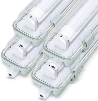Image de Clanmacy 4X LED Luminaire pour locaux humides Luminaire à vasque 150cm 1 x 24W Tube T8 Blanc froid 6500K IP65
