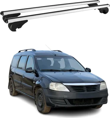 Produktbild von Dachträger Grundtäger für Dacia Logan mk1 2008-2012 FL 75kg Alu Silber 2 tlg