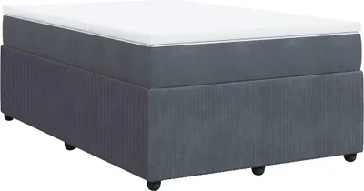 Produktbild von vidaXL Boxspringbett mit Matratze Dunkelgrau 120x190 cm Samt