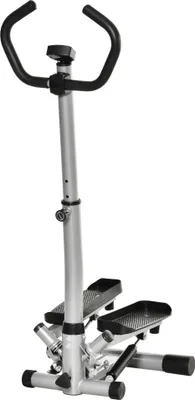 Produktbild von Stepper Heimtrainer für Zuhause mit LCD-Bildschirm einstellbare Geschwindigkeit Metall ABS 55 x 53 x 118-128 cm