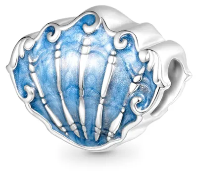 Produktbild von Funkelnder Muschel Charm mit kunstvollen Details für Armbänder & Halsketten