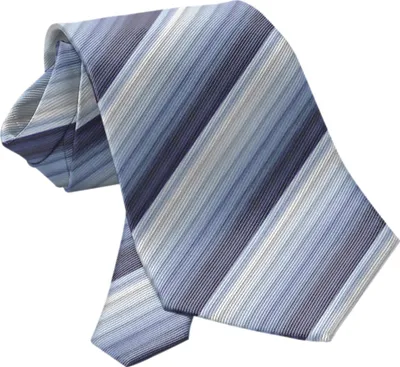 Produktbild von Krawatte, Binder, Farbe blautöne gestreift, 100% Polyester, 210g/m²
