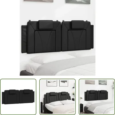 Immagine prodotto di The Living Store Cuscino per testiera nero 140 cm in ecopelle