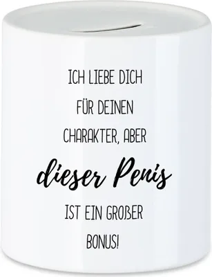 Produktbild von Ich liebe dich für deinen Charakter aber dieser Penis Pimmel Spardose - Liebe Valentinstag Jahrestag Witzig