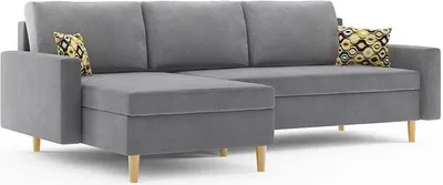 Produktbild von Ecksofa mit Schlaffunktion, ETNA 225x140cm Schlafcouch mit Bettkasten Grau