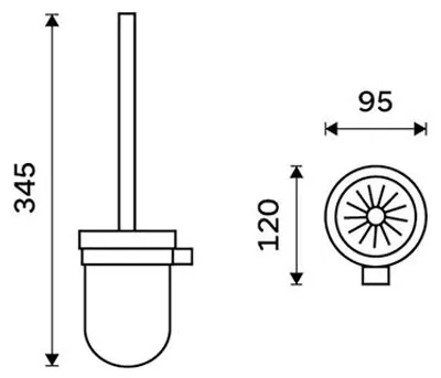 Zdjęcie produktu dla Szczotka toaletowa Nimco BRC 11094KU-90, czarna