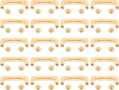 Produktbild von 20 Stcs Bogenbrückenschnalle 26x7x6mm Zinklegungsringanschluss mit pH -Schrauben für Beutelhandtaschen Brieftaschenkleidung Gold