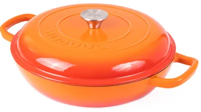 Obrázok produktu pre Liatinový hrniec s pokrievkou, smaltovaný, objem 3 litre, priemer 30 cm, vhodný na varenie a pečenie