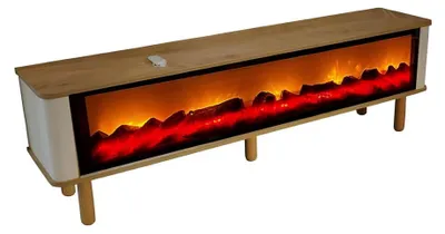 Immagine prodotto di Mobile TV marrone caminetto lavagna soggiorno di design mobili in legno