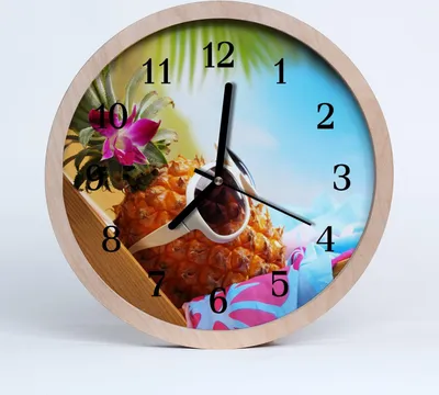 Produktbild von Holzuhr 30fi cm wanduhr - Ananas-Frucht