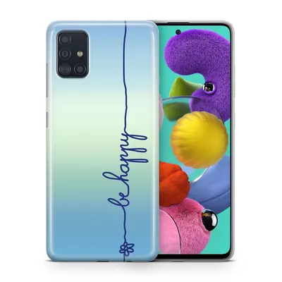 Produktbild von Handyhülle Schutzhülle für Apple iPhone 11 Case Cover Tasche Bumper Etuis TPU, Modell:Apple iPhone 11, Motiv auswählen:Be Happy Blau