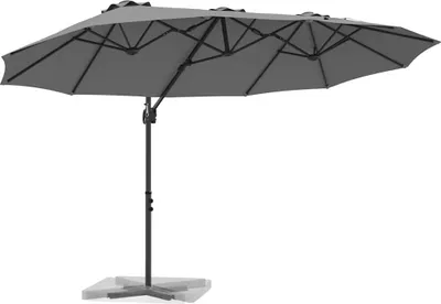 Image de Parasol Anthracite 372 x 198 x 243 cm Polyester et Aluminium