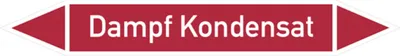 Produktbild von Dreifke® Rohrleitungsetikett, Dampf Kondensat | Folie selbstklebend | 100x15 ...