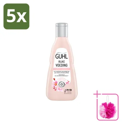 Productafbeelding van 5 x Guhl Voedende Shampoo - voor droog haar - 250 ml - Voordelige verpakking - 5 stuks