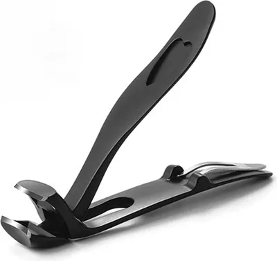 Produktbild von Ergonomischer Fingernagelknipser mit langem Griff und schrägem Kopf für dicke Nägel - Schwarz