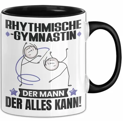 Produktbild von RhythmischeGymnastin Tasse Geschenk für RhythmischeGymnastin Der Mann Der Alles Kann Geschenkidee zum Geburtstag (Schwarz)