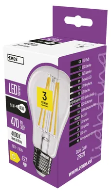 LED Lampe Filament A60 / E27 / 3,4 W (40 W) / 470 lm / Neutralweiß