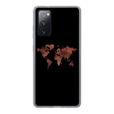 Produktbild von MuchoWow® Handyhülle Schutzhülle Hülle für Samsung Galaxy S20 FE Weltkarte - Leder - Schwarz Silikon Softcase Handy Hülle - Abdeckung
