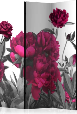 Produktbild von 3-teiliger Doppelseitiger Vlies Paravent - Lush meadow 135x172 cm Blumen b-C-0441-z-b