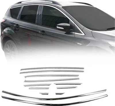 Obrázek produktu pro Okenní lišty pro Ford Kuga 2013-2019 nerezová ocel chrom 12ks