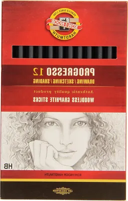 Productafbeelding van Grafit Stiften - Houtvrije Potloden - Tekenen en Schrijven - 7.1 mm Dikke Stift - 12 Stuks - Grijs