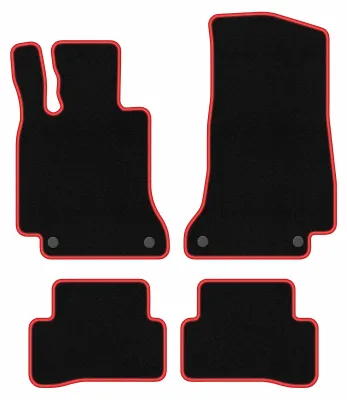 Immagine prodotto di Tappetini in velluto per Mercedes C W205 con poggiapiede 2015- Set 4 pezzi