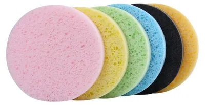 Image de Éponges pour le visage 50 pièces - Éponges réutilisables - Cellulose naturelle - Démaquillant - Nettoyage du visage - Facile à utiliser