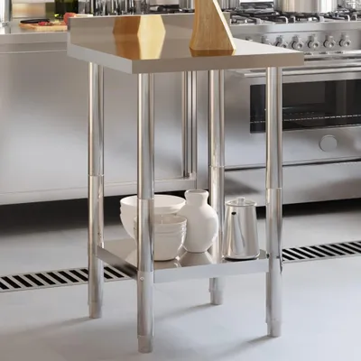 Obrázek produktu pro Kuchyňský pracovní stůl přístěnný nerezová ocel 55 x 55 x 93 cm