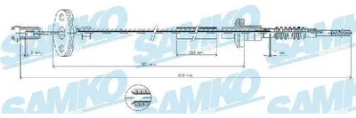 Produktbild von SAMKO C0035C Kupplungsseil Seilzug für DAEWOO Matiz Schrägheck (M100, M150)