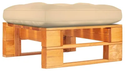 Productafbeelding van Houten Palletkruk met Kussen voor Tuin