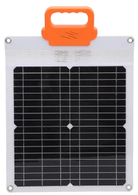 Obrázek produktu pro Přenosná solární nabíječka 20 W, 18 V, monokrystalický solární panel, voděodolný solární panel s multifunkční rukojetí pro cestování a pobyt v přírodě