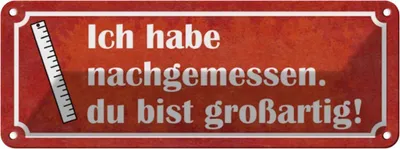 Produktbild von vianmo Blechschild 10x27 cm nachgemessen du bist großartig Dekoration Spruch Zitat