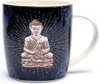 Obrázek produktu pro Hrnek na čaj Buddha Blue - Balení 2 ks - ±400 ml