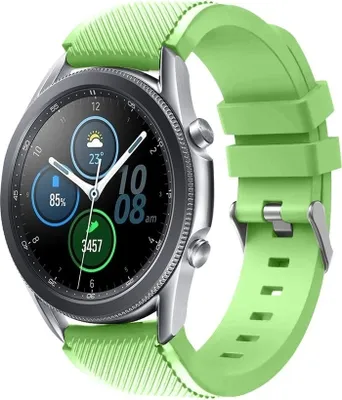 Produktbild von Strap-it Samsung Galaxy Watch 3 45mm Armband Silikon (Hellgrün)