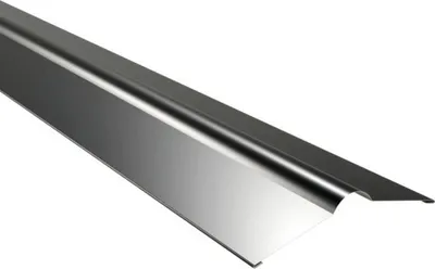 Produktbild von PRECIT Firstblech flach für Trapezblech tiefschwarz RAL 9005 2000 mm x 140 mm x 140 mm x 0,5 mm