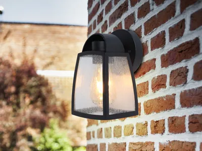 Produktbild von LUTEC Kelsey Aussenwandleuchte dimmbar IP44 Schwarz