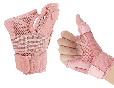 Produktbild von Daumenbandage Rechts und Links, Daumenstütze für Rizoarthrose, Schmerzlinderung bei Arthritis, Rosa