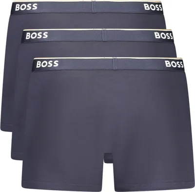 Produktbild von Dreierpack blaue Herren Boxershorts mit elastischem Bund und Logo
