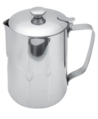 Melkkanne mit Deckel, 1000 ml, Edelstahl, für Milchschaum