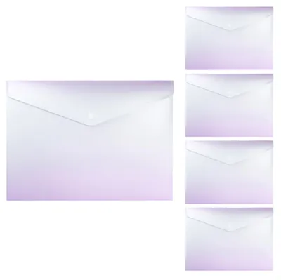 Produktbild von Idena 90383 - Dokumententasche A4 aus Kunststoff, 5 Stück, Sortiermappe in Weiß