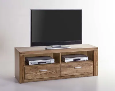 Produktbild von TV-Lowboard TV-Kommode Lea Wildeiche geölt Teilmassiv