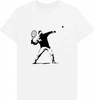Immagine prodotto di Apoh - Maglietta da uomo/donna unisex, Tennis PN1410 (S) (Bianco)