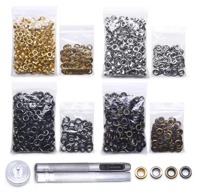 Ösen-Set 800-teilig, 6 mm, 4 Farben, mit Werkzeug