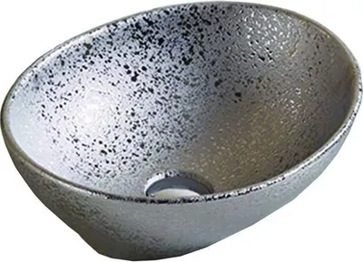 Immagine prodotto di Lavandino da bagno Piano di lavoro lavabo argento rotondo 40x34x14,5 cm