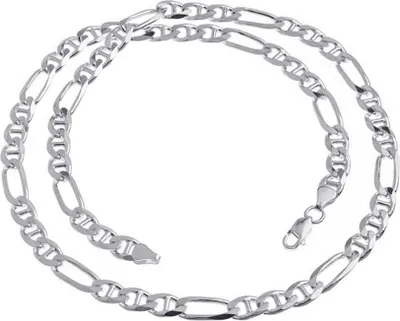 Produktbild von SILBERKETTEN STORE Figaruccikette 7,5mm - 925 Silber, Länge wählbar von 40-100cm - 55cm