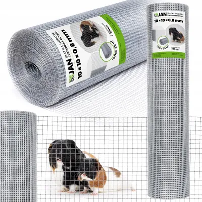 Obrázek produktu pro Drátěný plot pro voliéry – 25 m² – pozinkovaný – 10 x 10 mm