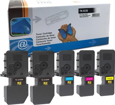 Produktbild von 5er-Set D&C Toner kompatibel ersetzt TK-5230 für Kyocera Ecosys M5521CDW M5521CDN P5021CDN P5021CDW (2 Schwarz, 1 Cyan, 1 Magenta, 1 Gelb)