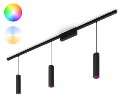Image de Philips Hue Perifo Set de base 3 suspensions Noir