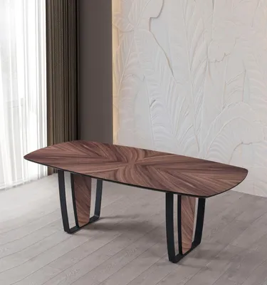 Produktbild von Luxus Esszimmertisch Esstisch Küchentisch Esszimmer Holz Schwarz Tisch